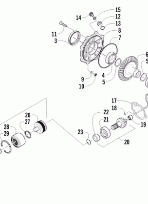 REAR DRIVE GEARCASE ASSEMBLY