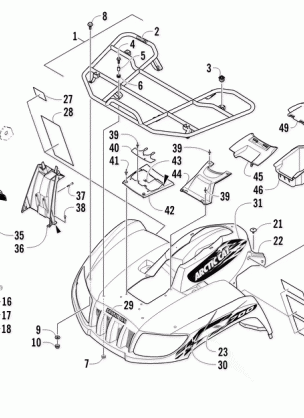 FRONT RACK BODY PANEL AND HEADLIGHT ASSEMBLIES