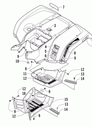 REAR BODY PANEL AND FOOTWELL ASSEMBLIES