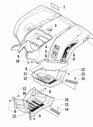 REAR BODY PANEL AND FOOTWELL ASSEMBLIES