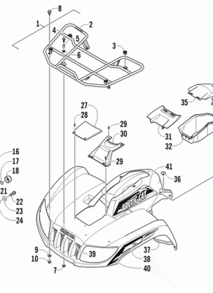 FRONT RACK BODY PANEL AND HEADLIGHT ASSEMBLIES