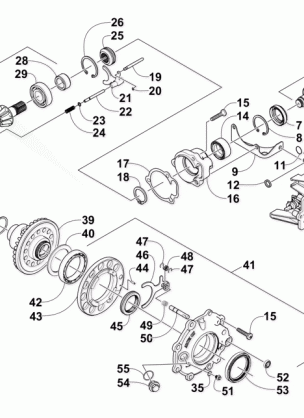 FRONT DRIVE GEARCASE ASSEMBLY