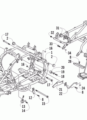 FRAME TAILLIGHT AND RELATED PARTS ASSEMBLY