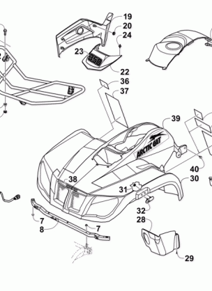 FRONT BODY RACK AND HEADLIGHT ASSEMBLY