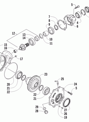 FRONT DRIVE GEARCASE ASSEMBLY