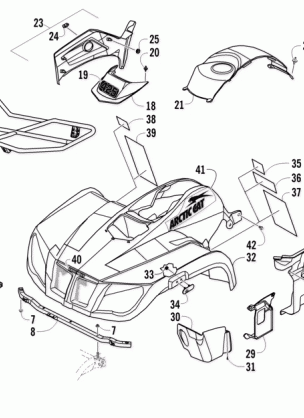 FRONT RACK BODY PANEL AND HEADLIGHT ASSEMBLIES