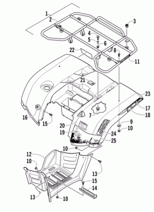 REAR RACK BODY PANEL AND FOOTWELL ASSEMBLIES