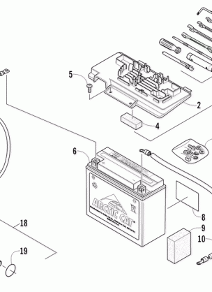 BATTERY AND STARTER ASSEMBLY