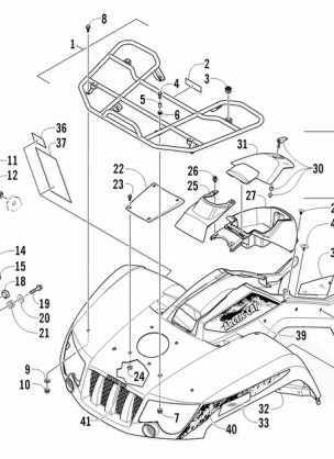 FRONT RACK BODY PANEL AND HEADLIGHT ASSEMBLIES