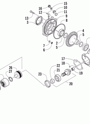 REAR DRIVE GEARCASE ASSEMBLY