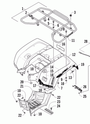 REAR RACK BODY PANEL AND FOOTWELL ASSEMBLIES