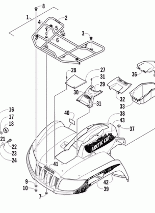 FRONT RACK BODY PANEL AND HEADLIGHT ASSEMBLIES