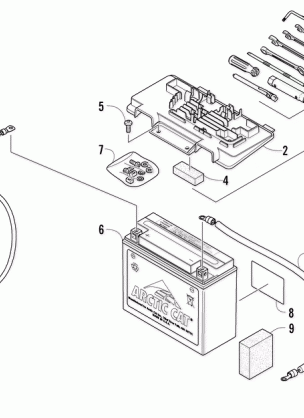 BATTERY AND STARTER ASSEMBLY