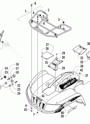 FRONT RACK BODY PANEL AND HEADLIGHT ASSEMBLIES