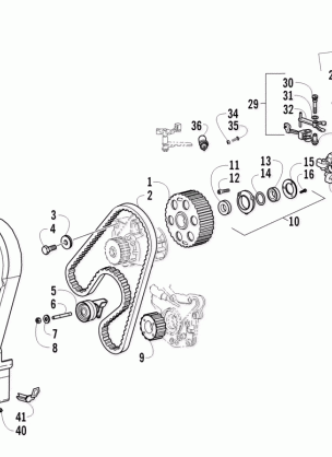 TIMING BELT AND SPEED GOVERNOR ASSEMBLIES