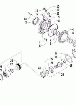 REAR DRIVE GEARCASE ASSEMBLY