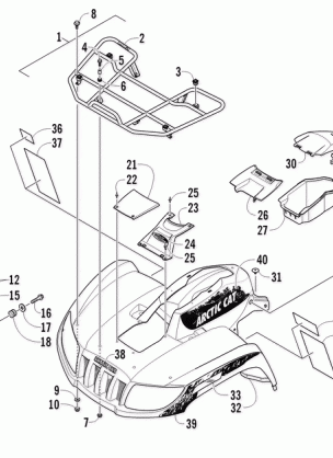 FRONT RACK BODY PANEL AND HEADLIGHT ASSEMBLIES