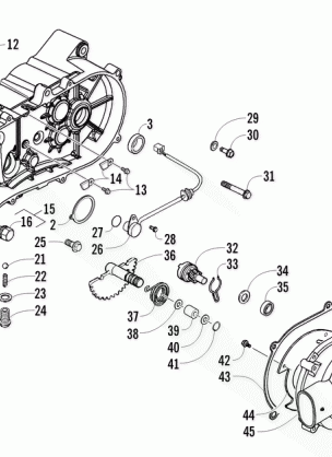LEFT CRANKCASE AND COVER ASSEMBLY