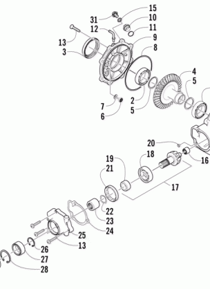 REAR DRIVE GEARCASE ASSEMBLY