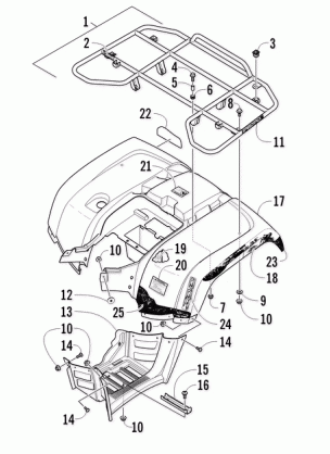 REAR RACK BODY PANEL AND FOOTWELL ASSEMBLIES