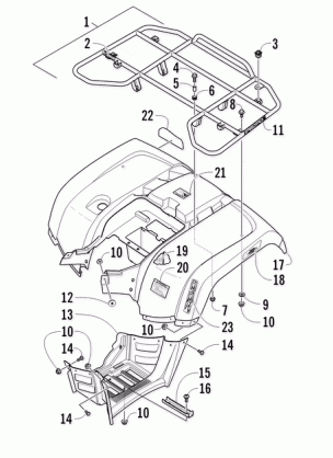 REAR RACK BODY PANEL AND FOOTWELL ASSEMBLIES