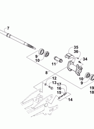 REAR AXLE AND BRAKE ASSEMBLY