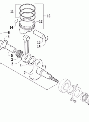 CRANKSHAFT AND PISTON ASSEMBLY