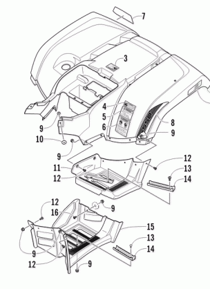 REAR BODY PANEL AND FOOTWELL ASSEMBLIES