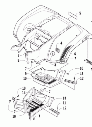 REAR BODY PANEL FOOTWELL AND TAILLIGHT ASSEMBLIES