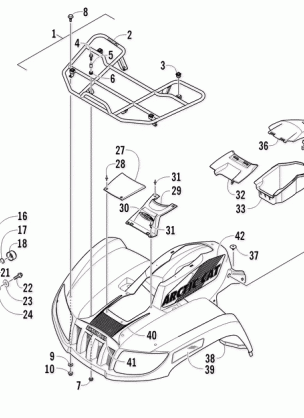 FRONT RACK BODY PANEL AND HEADLIGHT ASSEMBLIES