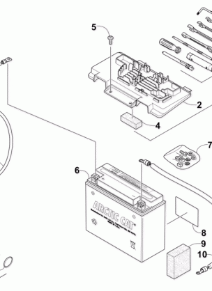 BATTERY AND STARTER ASSEMBLY