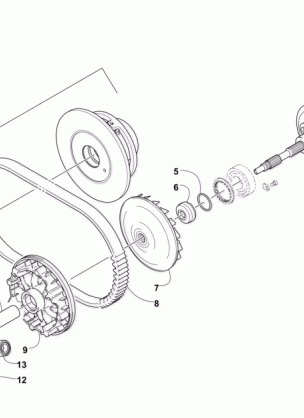 CLUTCH AND DRIVE BELT ASSEMBLY