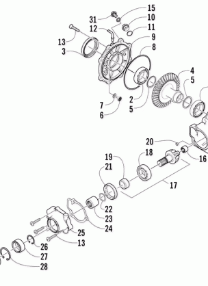 REAR DRIVE GEARCASE ASSEMBLY