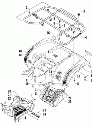 REAR RACK BODY PANEL AND FOOTWELL ASSEMBLIES