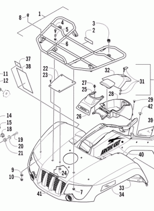 FRONT RACK BODY PANEL AND HEADLIGHT ASSEMBLIES