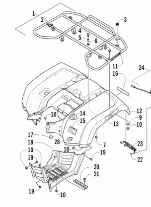 REAR RACK BODY PANEL AND FOOTWELL ASSEMBLIES