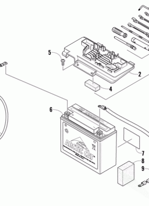 BATTERY AND STARTER ASSEMBLY