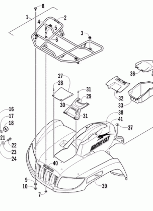 FRONT RACK BODY PANEL AND HEADLIGHT ASSEMBLIES