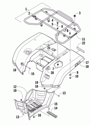 REAR RACK BODY PANEL AND FOOTWELL ASSEMBLIES