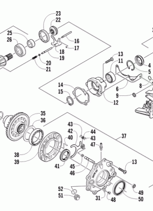 FRONT DRIVE GEARCASE ASSEMBLY