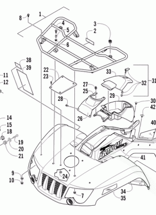 FRONT RACK BODY PANEL AND HEADLIGHT ASSEMBLIES