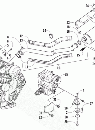 ENGINE AND EXHAUST