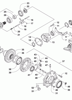 FRONT DRIVE GEARCASE ASSEMBLY