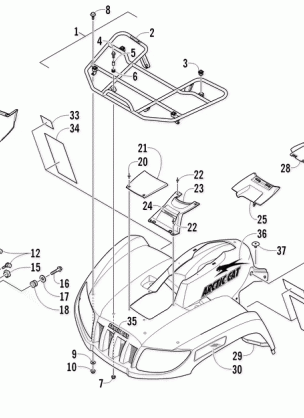 FRONT RACK BODY PANEL AND HEADLIGHT ASSEMBLIES