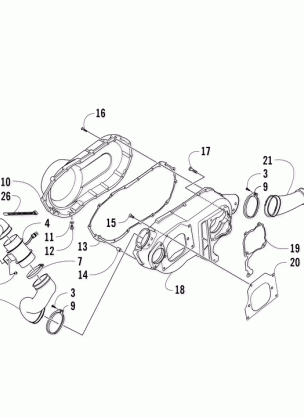 CASE / BELT COOLING ASSEMBLY