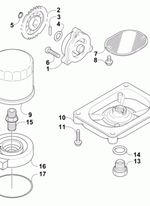 OIL FILTER / PUMP ASSEMBLY (ENGINE SERIAL NO. Up to 0700A80445999)