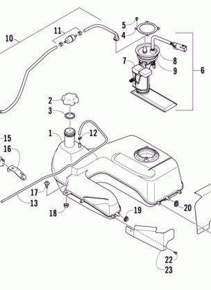 GAS TANK ASSEMBLY (UP TO VIN: 4UF10ATV3AT202941 AND VIN: 4UF10ATV7AT203026 TO 4UF10ATV3AT203037)