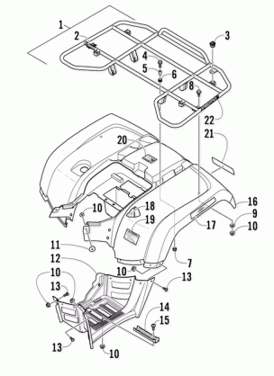 REAR RACK BODY PANEL AND FOOTWELL ASSEMBLIES