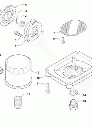 OIL FILTER / PUMP ASSEMBLY (ENGINE SERIAL NO. 0700AD0010060 and Up)