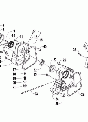 RIGHT CRANKCASE AND COVER ASSEMBLY